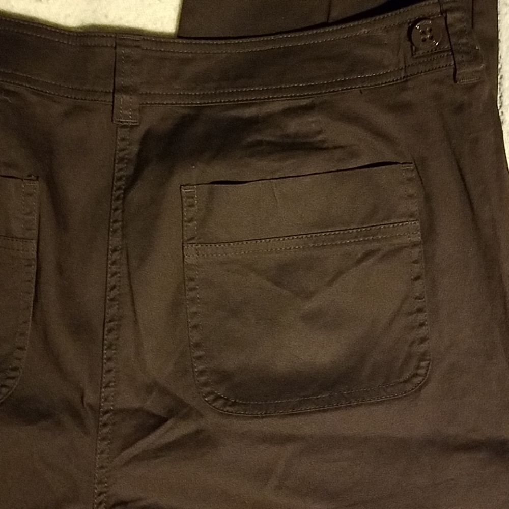Chicos 3 Brown Crop Pants Rhinestones XL - Picture 5 of 5